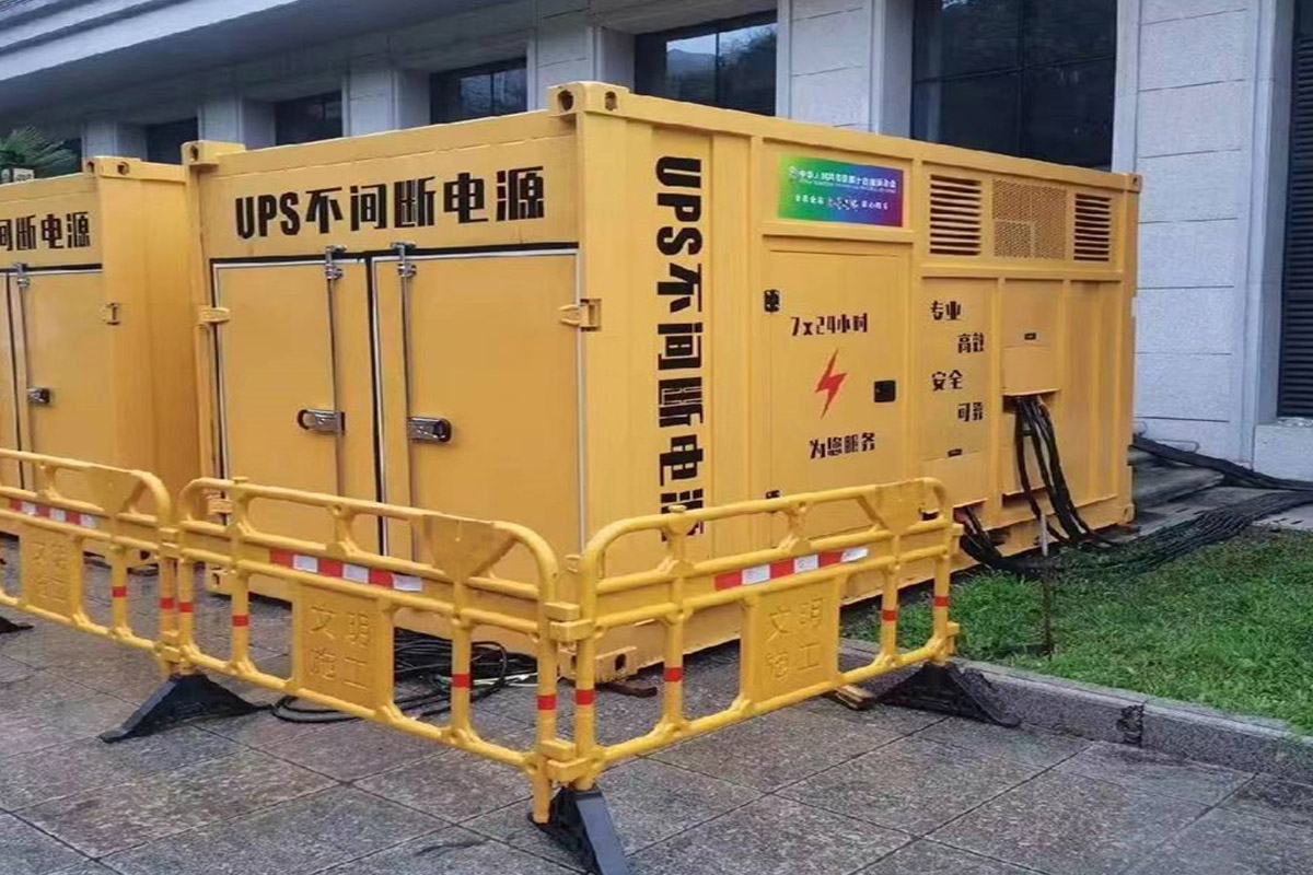 贺州发电机租赁施工现场