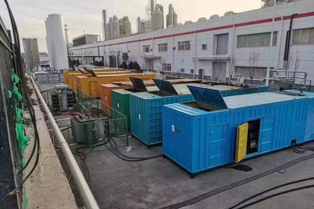 贺州发电机租赁施工现场